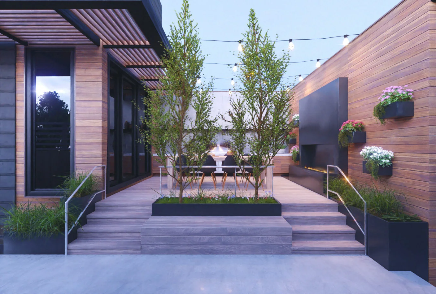 Render de Augusto Cezar — backyard flowers